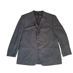Baracuta Mens Gray Wool Blazer Size 50 Long Formal Four-Button Vtg single breast